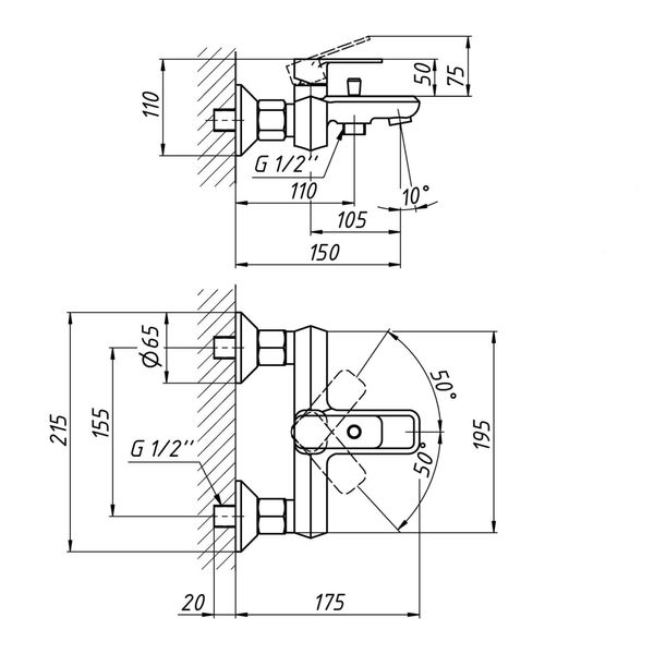 Смеситель для ванны Qtap Pivonka QTPIV3013102DC Chrome SD00042109 фото