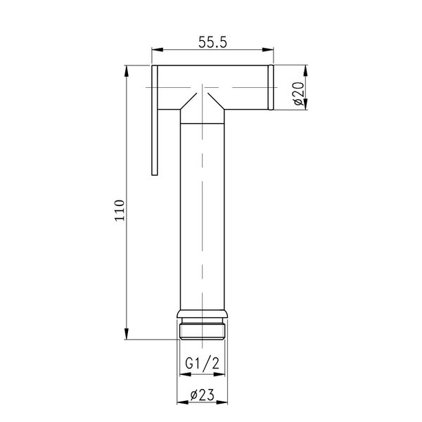 Лійка для гігієнічного душу Qtap Rucni округла QTCRMB020 Chrome (Bidet) SD00035707 фото