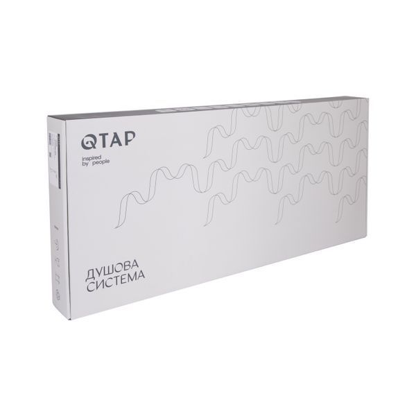 Душова стійка універсальна Qtap Plava на два споживача 1015 мм прямокутна QT1001CRM Chrome SD00023036 фото