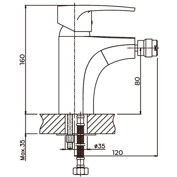 Смеситель для биде Haiba Ceba 002 (HB0026) HB0026 фото