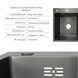 Акционный набор Lidz: мойка H6350BR интегрированная крыло справа Brushed Black PVD 3,0/1,0 мм + Смеситель Aria для кухни с гибким изливом (k35) Black SD00057372 фото 3