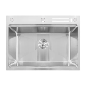 Мойка Mixxus MH7050-SK NANO-SILVER (3.0/0.8) с н.ст. со ступенькой для суш.,с подст.под ножи(нерж.)(MX1943) MX1943 фото