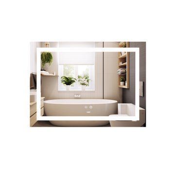 Дзеркало Lidz Kubis (KU1) 700х500 з LED-підсвічуванням Touch, з антизапотіванням, з димером, рег. яскравості LD78LF90448485 SD00054609 фото