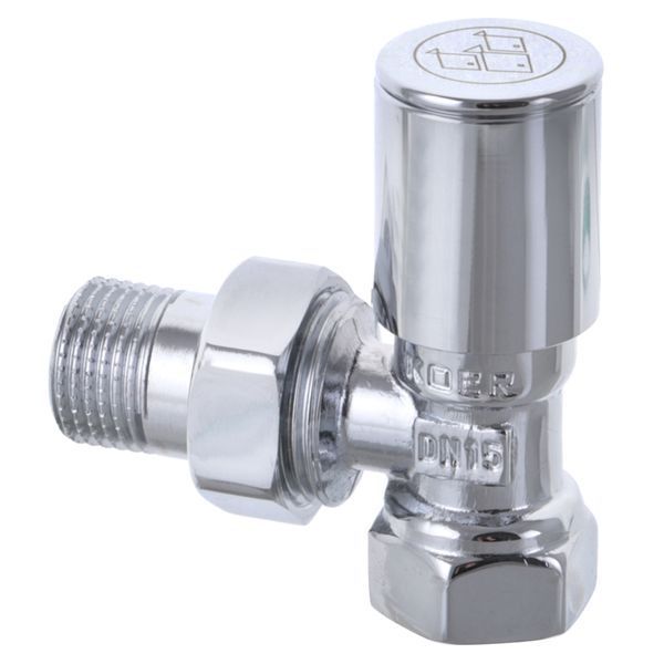Кран для рушникосушки кутовий Koer KR.531 - 1/2" (Ціна за 1 шт.) (KR3073) KR3073 фото