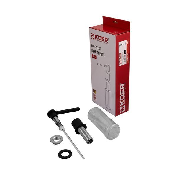 Дозатор для моющего средства врезной Koer SDB-03-05 300 мл (цвет черный) (KR5633) KR5633 фото
