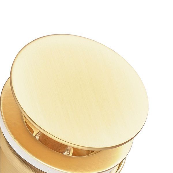 Комплект 3 в 1 WHITE / MATTE GOLD: Меблева раковина MIXXUS STYLE-1502 70х48 см + Змішувач KOER KB-10028-12 + Донний клапан PW-11-12 KRM999194 фото