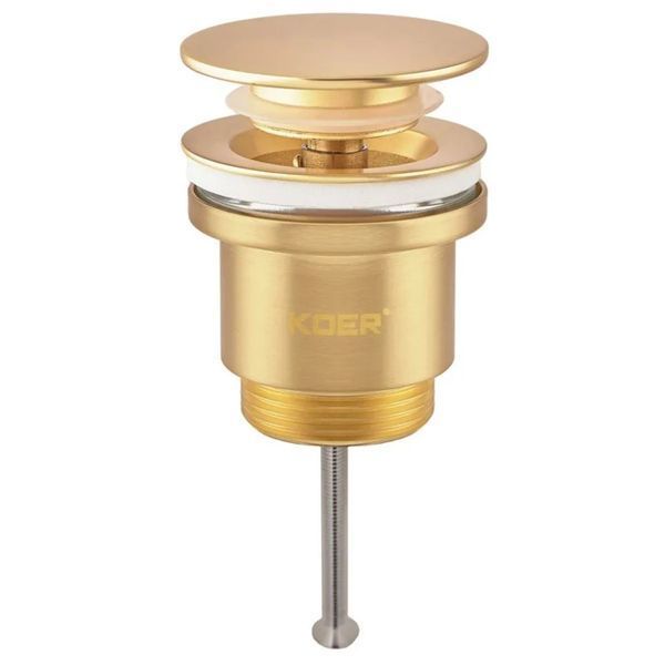 Комплект 3 в 1 WHITE / MATTE GOLD: Меблева раковина MIXXUS STYLE-1502 70х48 см + Змішувач KOER KB-10028-12 + Донний клапан PW-11-12 KRM999194 фото