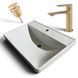 Комплект 3 в 1 WHITE / MATTE GOLD: Меблева раковина MIXXUS STYLE-1502 70х48 см + Змішувач KOER KB-10028-12 + Донний клапан PW-11-12 KRM999194 фото 1