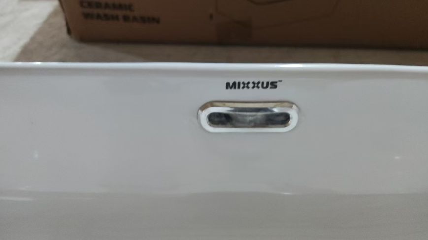 Раковина накладная Mixxus Premium QUADRO-0209 600х370х140mm с переливом (MP6522) MP6522 фото