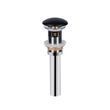 Донний клапан для раковини Qtap PU03O 225х70х70 Matt black з переливом