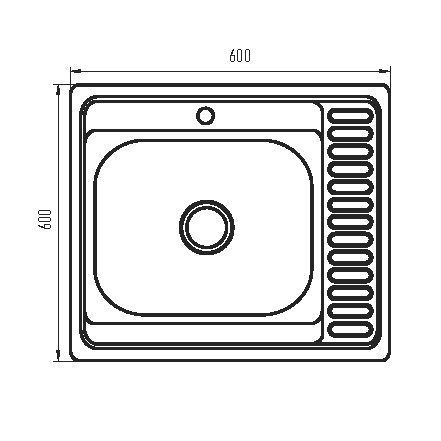 Мийка кухонна Zerix Z6060L-06-160MD (micro decor) (ZS0585) ZS0585 фото
