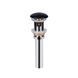 Донний клапан для раковини Qtap PU03O 225х70х70 Matt black з переливом
