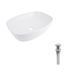 Комплект Qtap Cardinal: Раковина накладная 500&times;380&times;140 мм, White, овальная + Донный клапан Pop-up PU02 SD00054588 фото 1