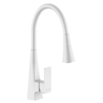 Змішувач для кухні Mixxus Etna 014-T (NUT) White Refl.White (Білий+силіконовий вилив білий) (MI8424) MI8424 фото