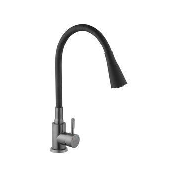 Змішувач для кухні Kroner KRP Edelstahl Klassisch - PVD031BLK CV035373 фото