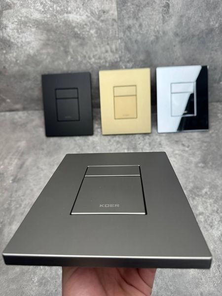 Панель смыва пластиковая Koer KT-0607-07 157x198x3mm, квадратная кнопка (KR5345) KR5345 фото