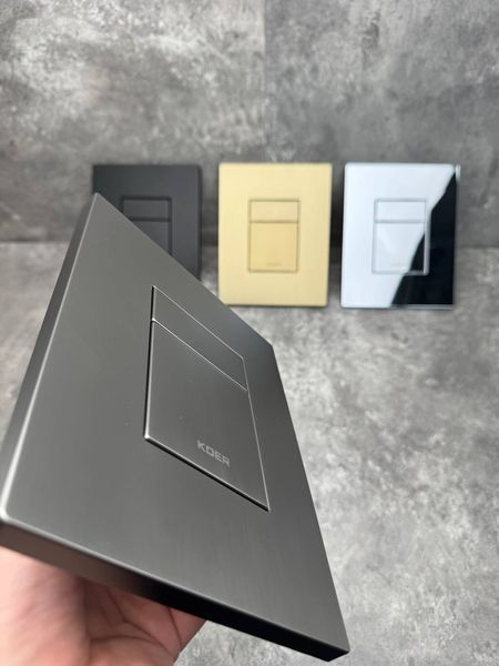 Панель смыва пластиковая Koer KT-0607-07 157x198x3mm, квадратная кнопка (KR5345) KR5345 фото