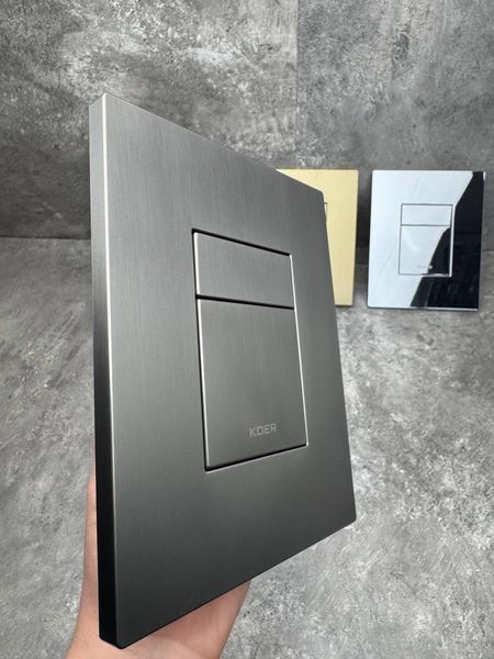 Панель змиву пластикова Koer KT-0607-07 157x198x3mm, кнопка квадратна (KR5345) KR5345 фото