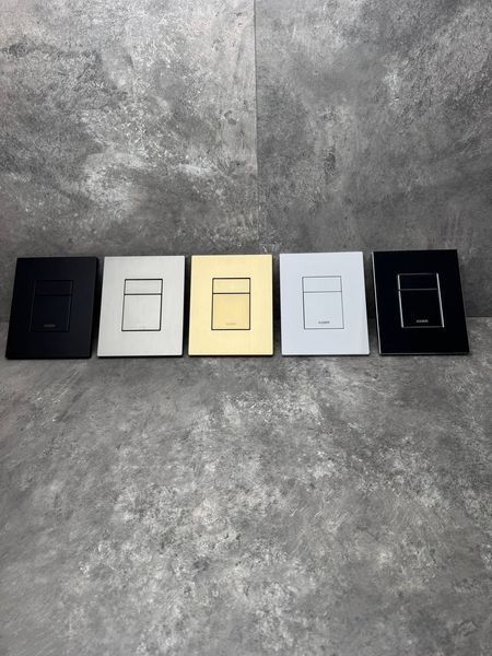 Панель змиву пластикова Koer KT-0607-07 157x198x3mm, кнопка квадратна (KR5345) KR5345 фото