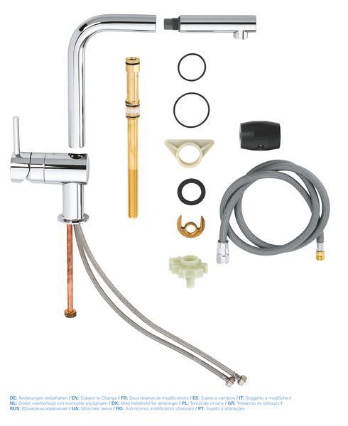 Смеситель для кухни с выдвижным изливом Grohe Minta (32168000) 32168000 фото