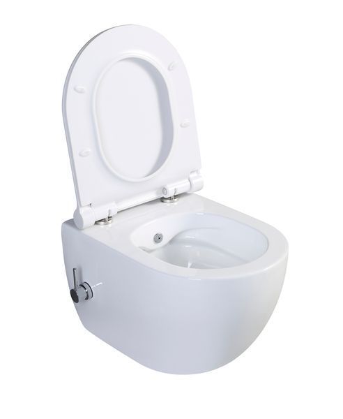 Унитаз-биде подвесной MIXXUS PREMIUM ELLIPSE-1301-R со смесителем, Rimless, Soft Close, Quick Release, белый, 500&times;365&times;350 мм (MP6659) MP6659 фото