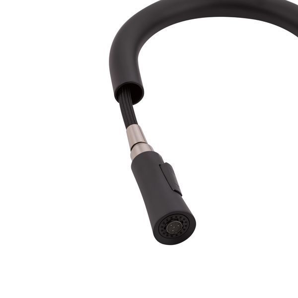 Змішувач для кухні Qtap Evicka з висувним виливом QTEVI9135103UB Black Matt SD00042268 фото