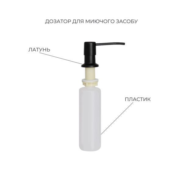 Набор для кухни Lidz: Мойка интегрированная Decor Black PVD Honeycomb 3,0/1,0 мм + Смеситель с гибким изливом Aria (k35) Black SD00057368 фото