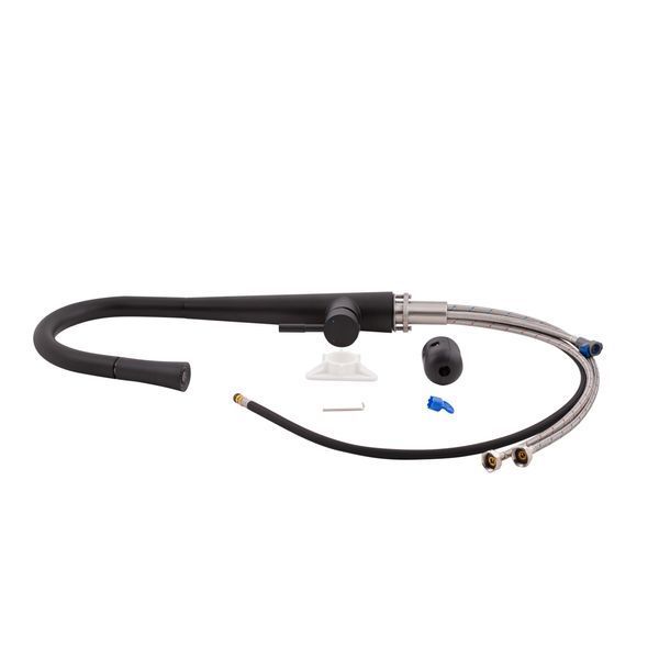 Змішувач для кухні Qtap Evicka з висувним виливом QTEVI9135103UB Black Matt SD00042268 фото