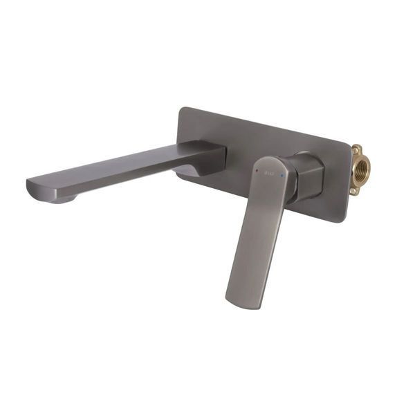 Комплект прихованого монтажу Qtap Slavonice Gunmetal Black PVD Graphite: Душова система QTSLA113GMB45899 + Змішувач для раковини QTSLA273GMB45920 SD023044 фото
