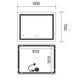 Зеркало Mixxus Premium QUADRO MR20-90x70-Reverse с Led Touch, Anti-fog, димером, регулятором яркости (MP6621) MP6621 фото 11
