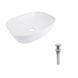 Комплект Qtap Cardinal: Раковина накладная 600x380x140 мм, White, овальная + Донный клапан Pop-up PU02 SD00054589 фото 1