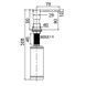 Дозатор для моющего средства врезной Koer SDB-02-07 300 мл (цвет графит) (KR5631) KR5631 фото 4