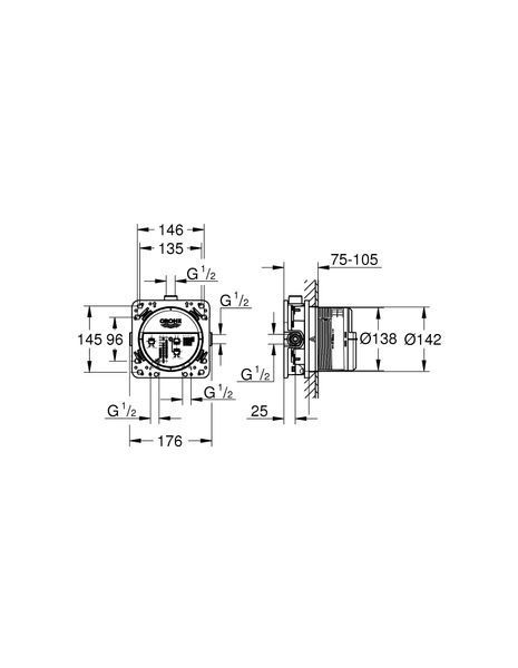 Универсальная встроенная часть Grohe Rapido SmartBox (35604000) 35604000 фото