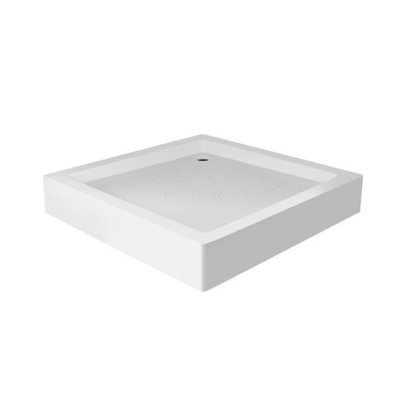 Набор Lidz душевая кабина Wawel SC80x80.SAT.LOW.GR, стекло тонированное 4 мм + поддон Mazur SD00048615 фото
