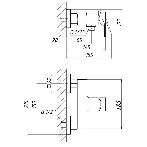 Смеситель для душа Qtap Vlasta QTVLA4028102C Chrome SD00042235 фото