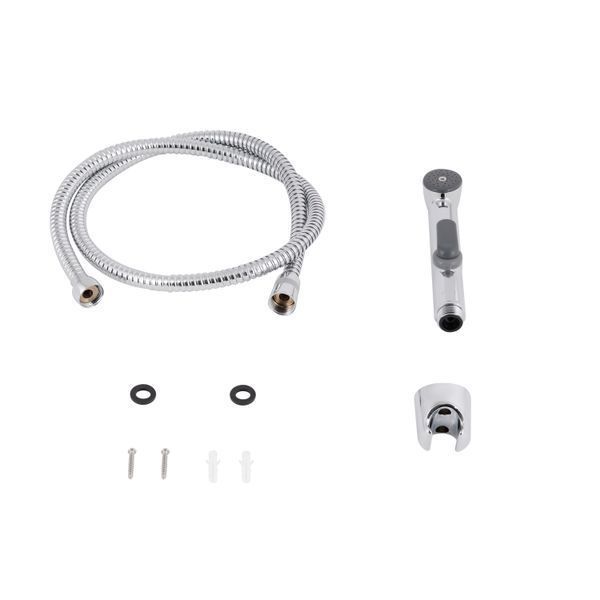 Набір для гігієнічного душу Qtap Inspai-Varius округлий QTSETCRMA021 Chrome/Grey (Set) SD00035713 фото
