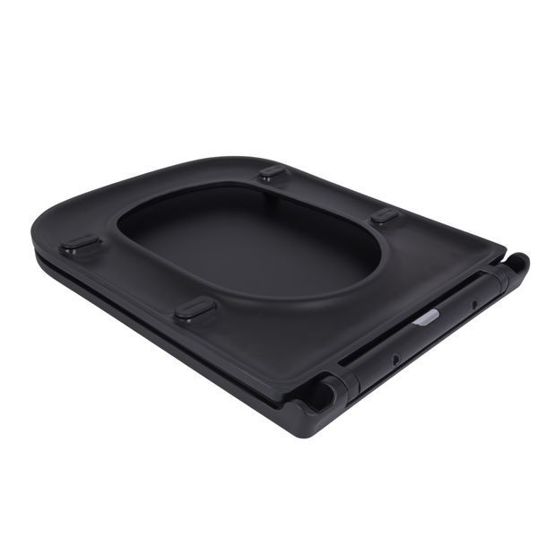 Сиденье для унитаза Qtap Tern 420х340х35&nbsp;мм, Matt Black, с микролифтом, Slim Duroplast, Quick Release QT99HY2322MB SD00051482 фото