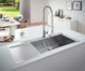 Кухонна мийка GROHE K1000 (31582SD0) 1160х520 мм, нержавіюча сталь, з крилом зліва 31582SD0 фото 4