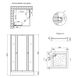 Набір Lidz душова кабіна Wawel SC80x80.SAT.LOW.GR, скло тоноване 4 мм + піддон Mazur SD00048615 фото 2