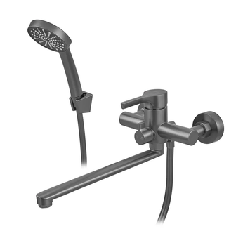 Змішувач для ванни Zerix Rex-006 (Euro) Graphite з нерж. сталі (Колір графіт) (ZX6120) ZX6120 фото