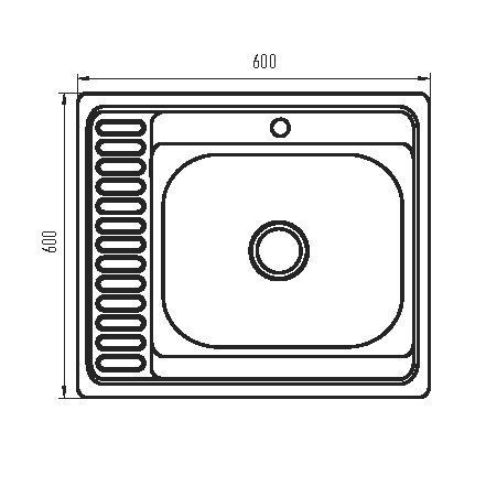 Мийка кухонна Zerix Z6060R-06-160MD (micro decor) (ZS0589) ZS0589 фото