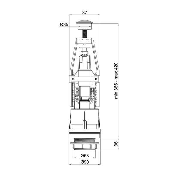 Сливной механизм для унитаза Lidz (WHI) 60 02 K001 00 SD00042778 фото