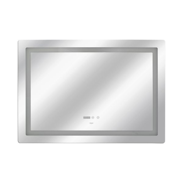 Зеркало Qtap Mideya 1000х700 с LED-подсветкой Touch, с антизапотеванием, с часами, диммером, рег. яркости QT2078NCF10070W SD00051751 фото