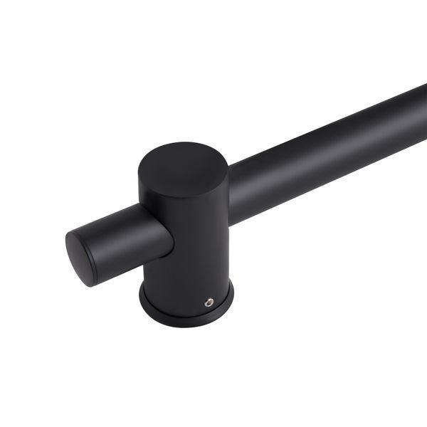 Душова стійка з тримачем універсальна Qtap Lepit 665 мм округла QTLEP82103OB Black Matt SD00047525 фото
