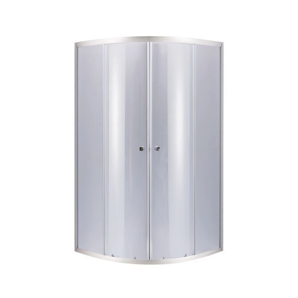 Lidz Latwa SC80x80.SAT.MID.GR Душевая кабина полукруглая, стекло тон. 4 мм + Lidz Душевой поддон KAPIELKA ST80x80x26, с панелью SD00050784 фото
