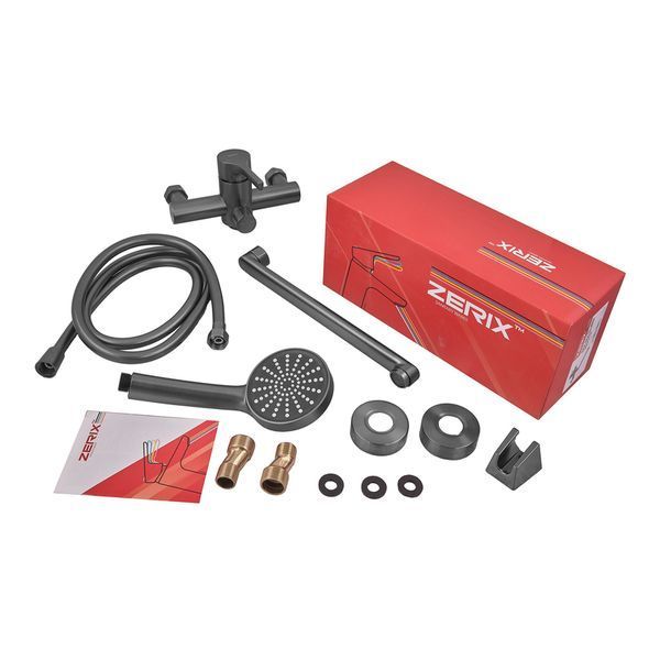 Змішувач для ванни Zerix Rex-006 (Euro) Graphite з нерж. сталі (Колір графіт) (ZX6120) ZX6120 фото