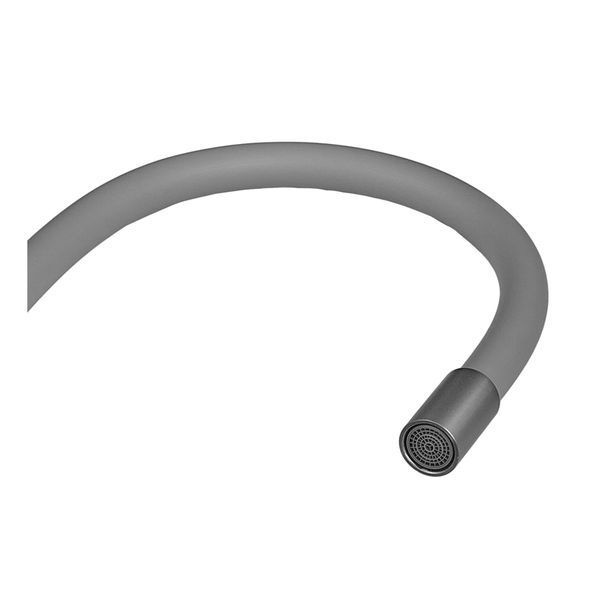 Змішувач для кухні Zerix Rex-011 Graphite Refl.Grey з нерж.сталі (Колір графіт+силік.вилив сірий) (ZX6130) ZX6130 фото