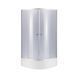 Lidz Latwa SC80x80.SAT.MID.GR Душевая кабина полукруглая, стекло тон. 4 мм + Lidz Душевой поддон KAPIELKA ST80x80x26, с панелью SD00050784 фото 1