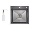 Lidz Handmade H5050HB Мийка для кухні інтегрована Decor Black PVD Honeycomb 2,5/0,5 мм LDH5050BDECPVD48369