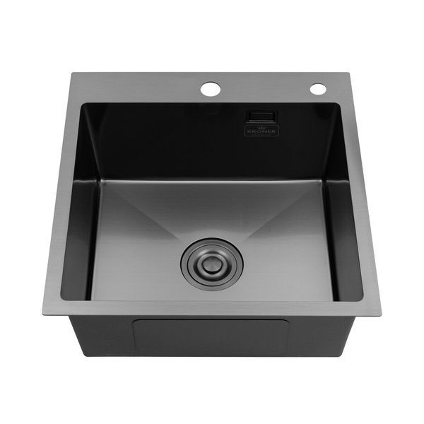 Кухонная мойка Kroner KRP Schwarze - 5050HM PVD (3.0/1.0 мм) CV022793 фото